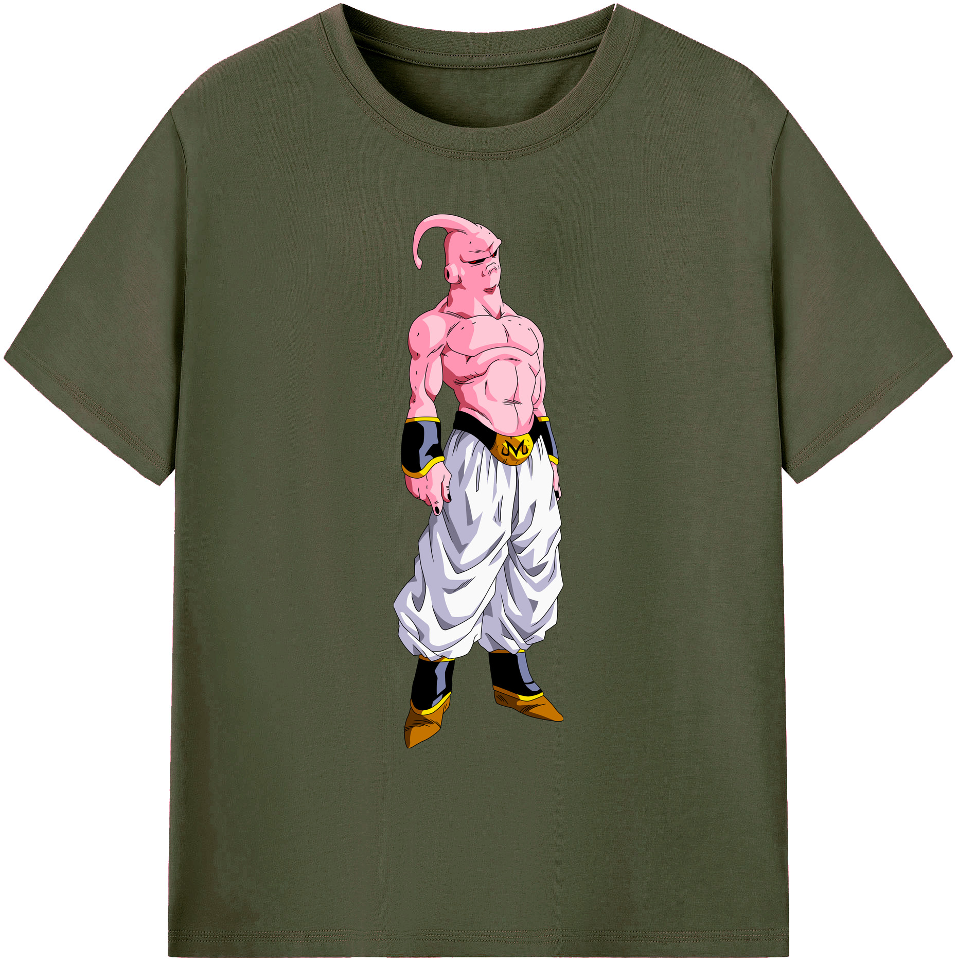（画像用） ドラゴンボール 魔人ブウ DRAGON BALL Majin Buu 綿100％ メンズ半袖Tシャツ｜肌触りやわらか＆通気性